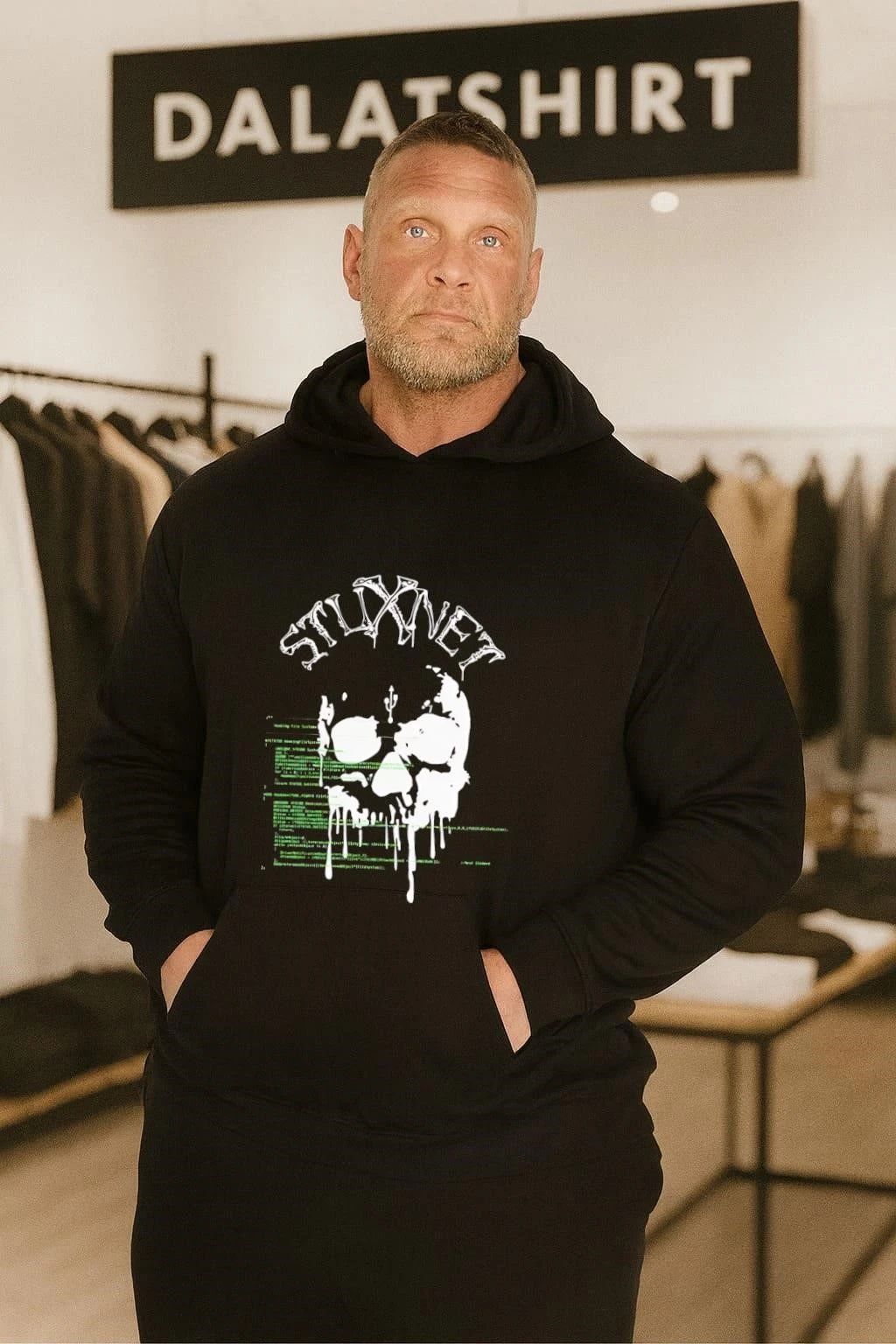Stuxnet Virus Melting Skull and USB Symbol Programming Code shirt