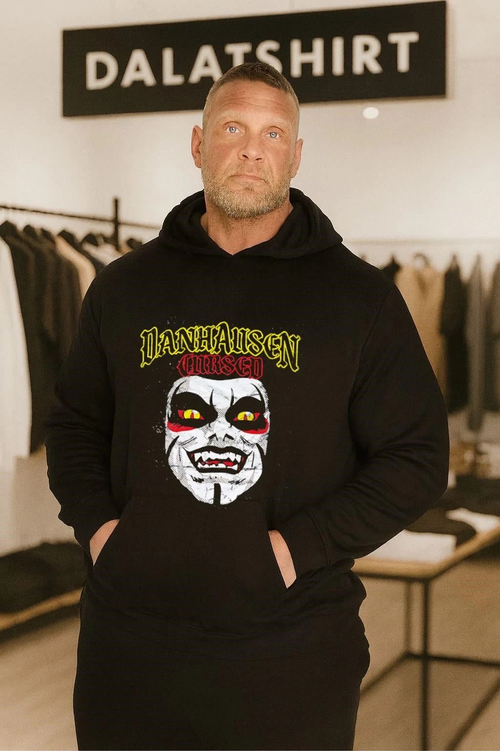 Danhausen Cursed! Mineral Wash Face shirt