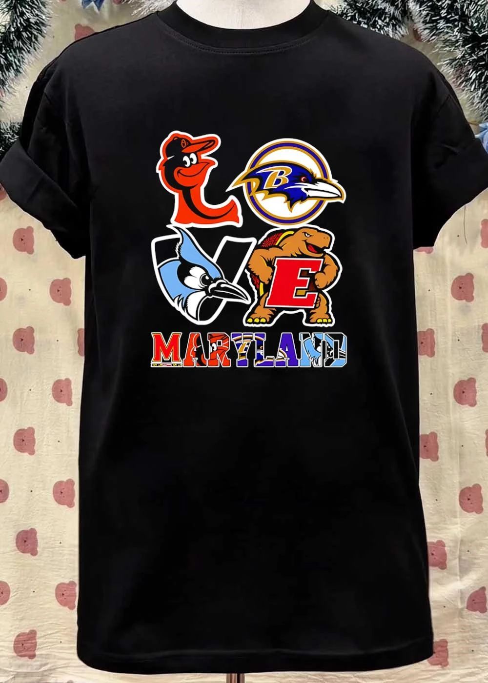 Maryland Love Orioles Ravens Blue Jays Terrapins T-Shirt