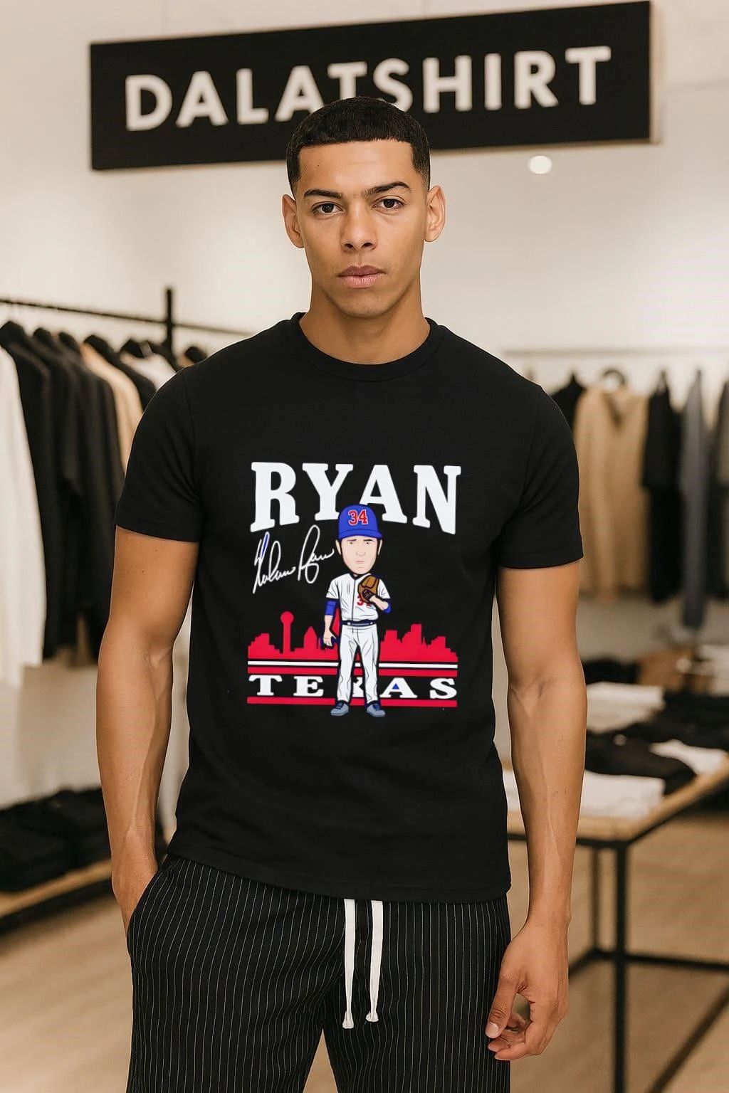 Nolan Ryan Texas Toon cartoon signature shirt