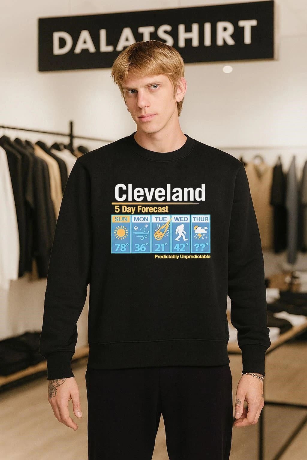 Cleveland 5 Day Forecast Predictably Unpredictable Weather shirt