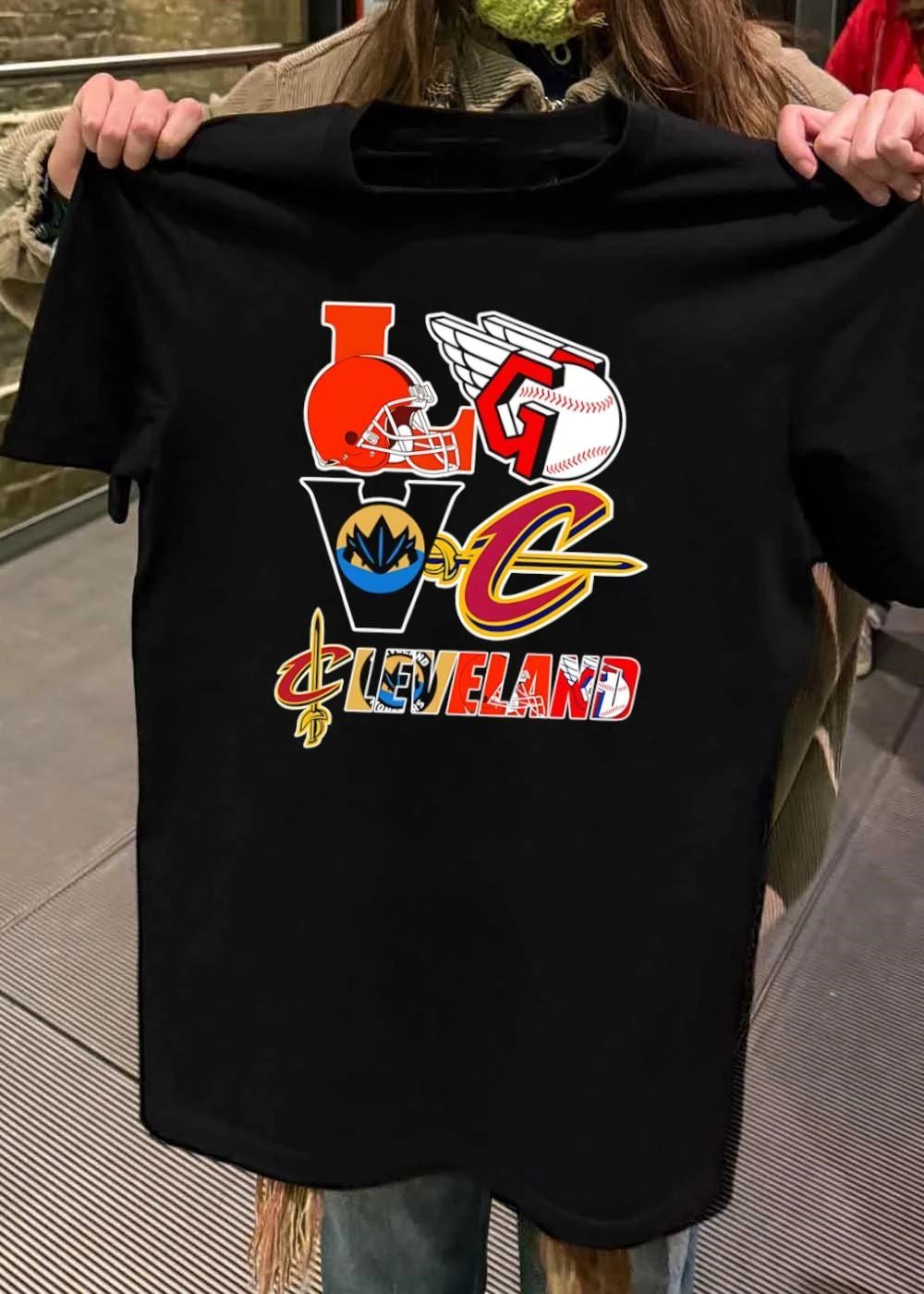 Love Cleveland Sports Team Logos T-Shirt