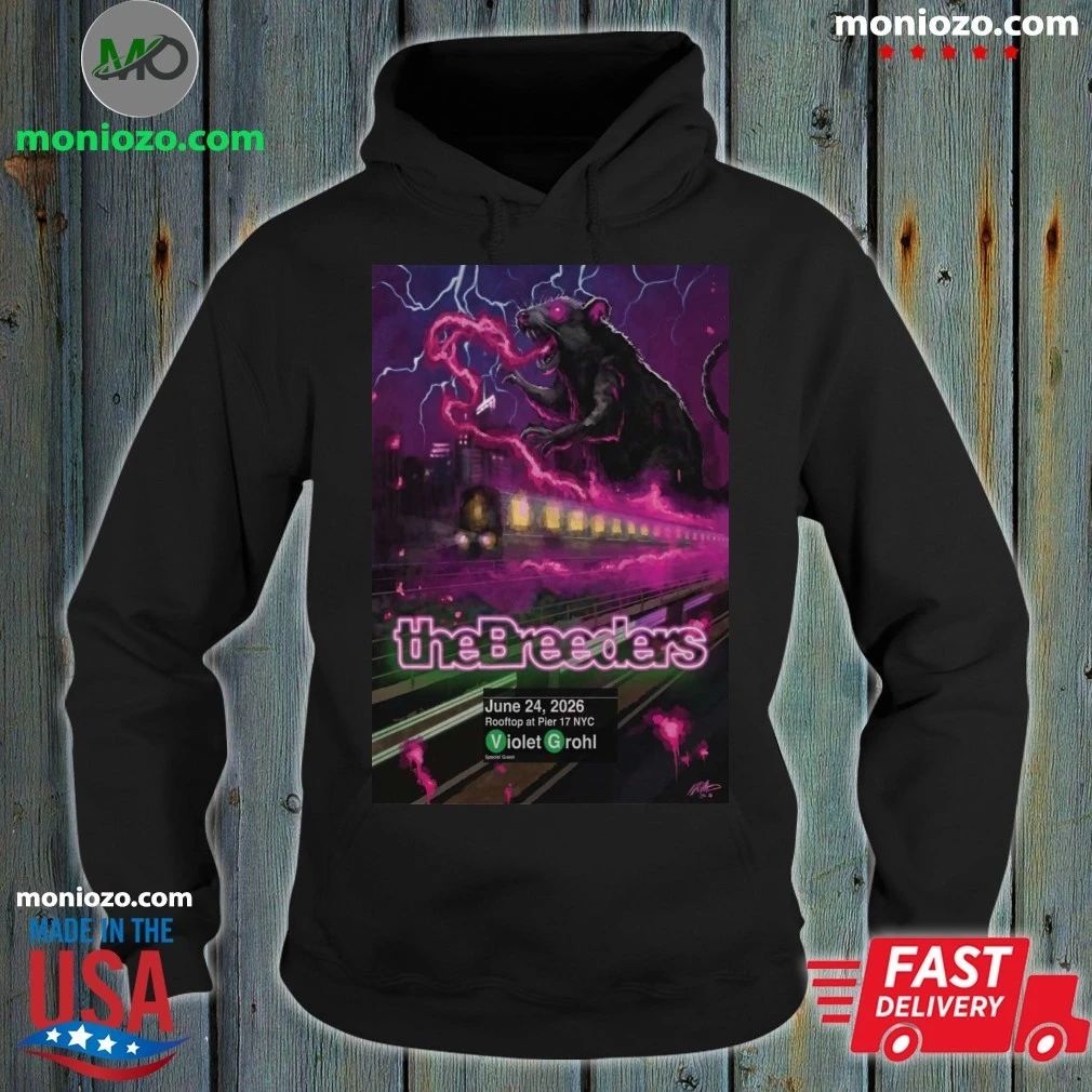 Original The Breeders 24 June 2026 The Rooftop at Pier 17 NYC Poster T-Shirt