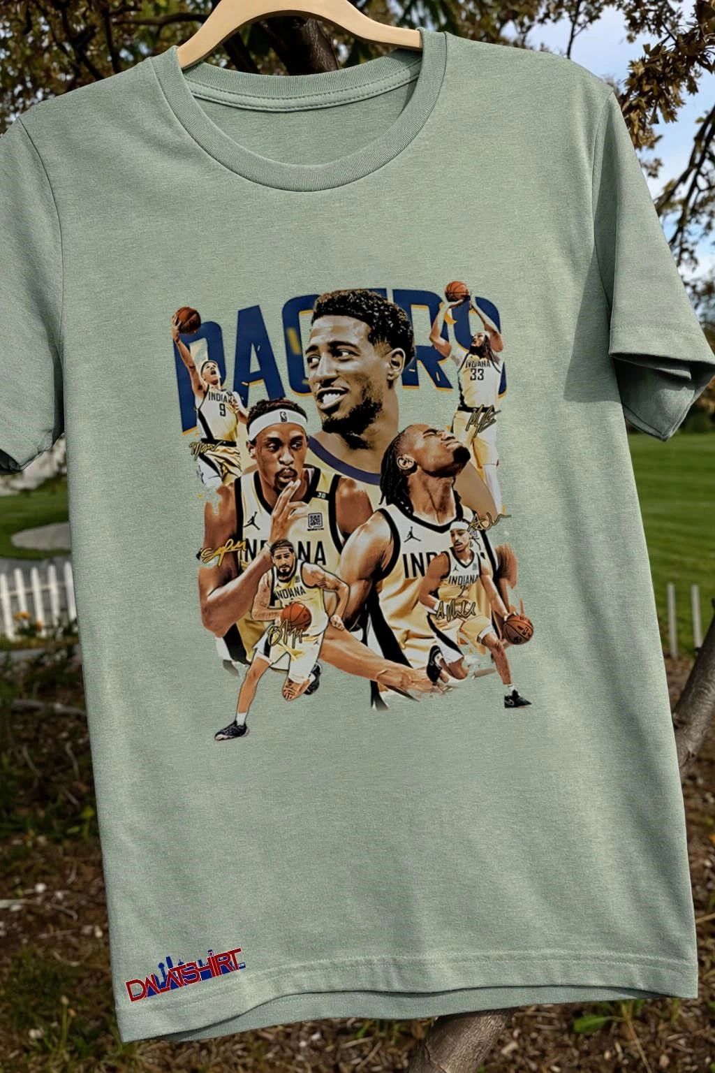 Indiana Pacers graphic team players vintage 2025 shirt