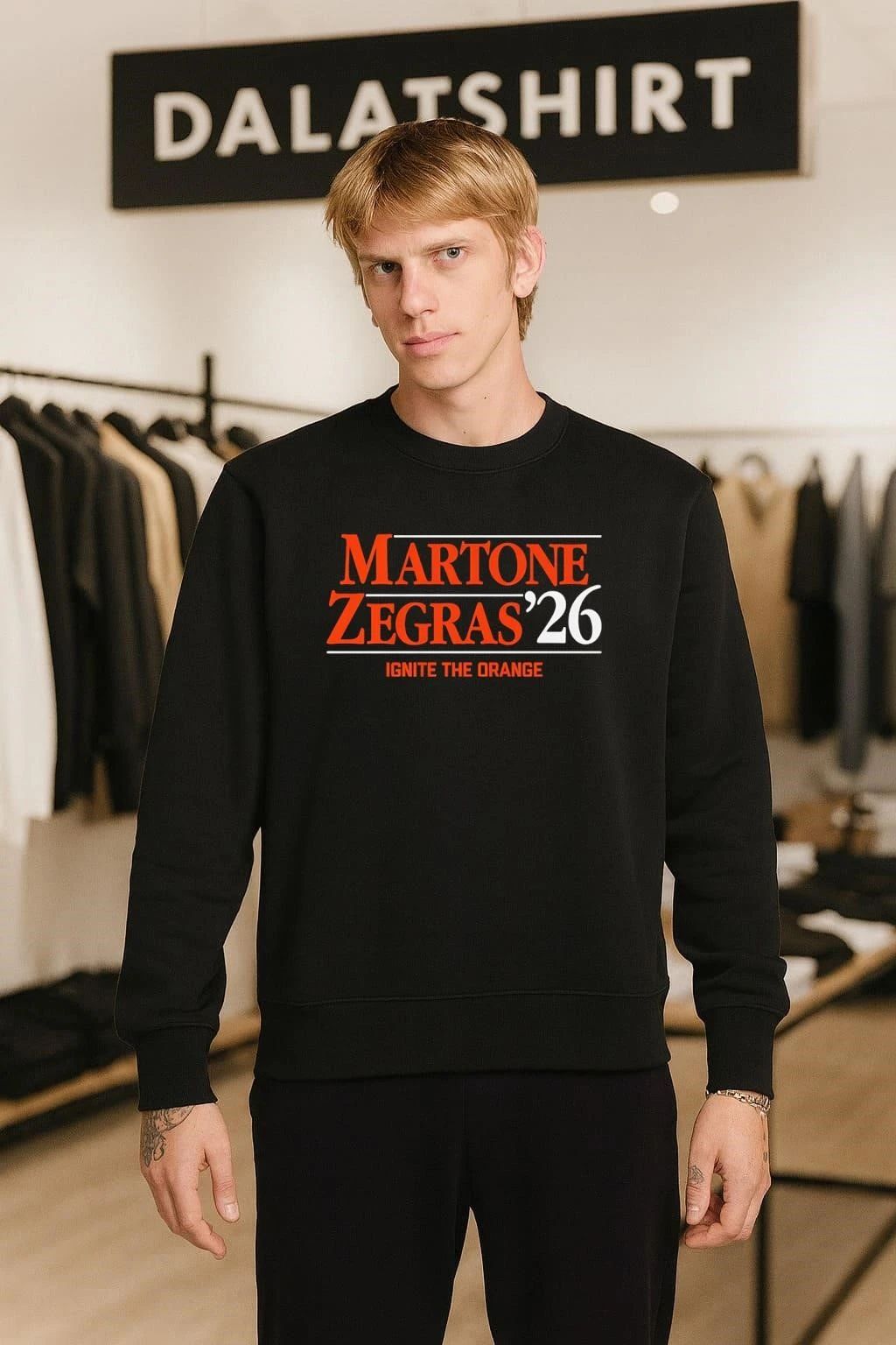 Martone Zegras ’26 Ignite The Orange Hockey Player Graphic shirt
