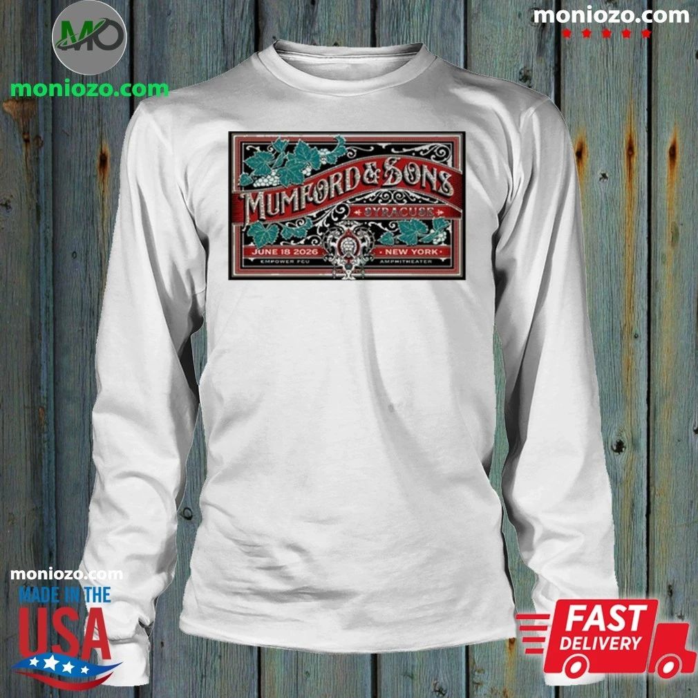 Original Mumford And Sons June 18 2026 In Syracuse NY PoLyester Graphic T-Shirt