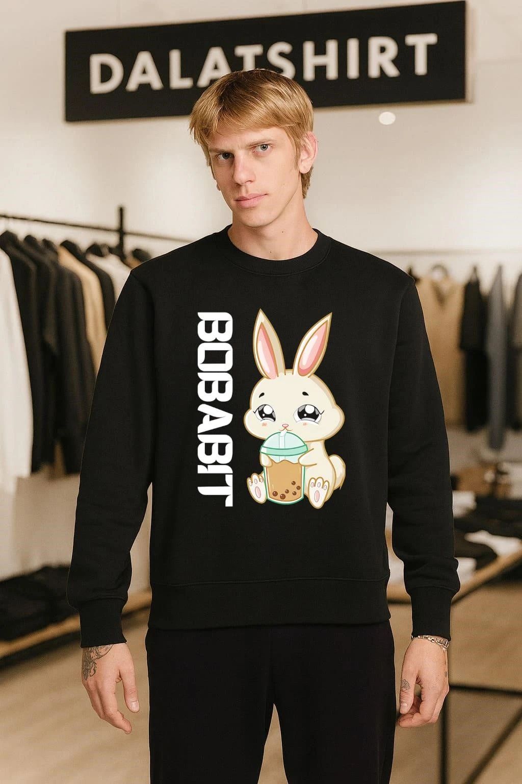 Bobabbit Bunny Drinking Boba Tea shirt