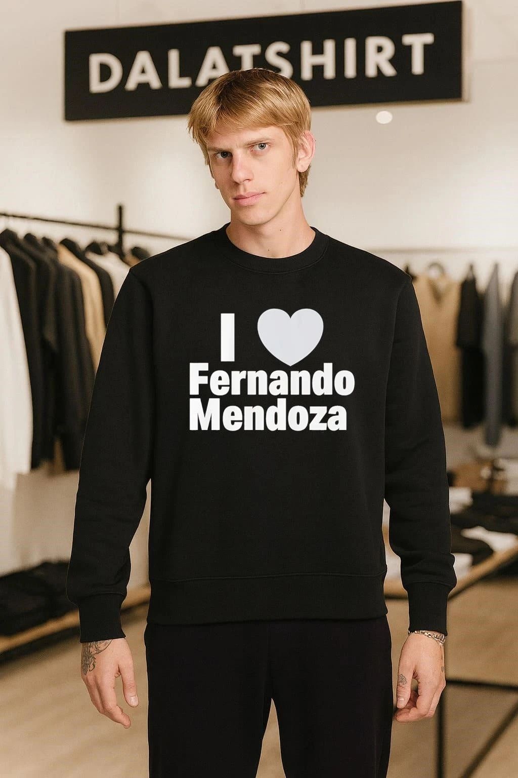 I Love Fernando Mendoza Heart Logo Football Player shirt