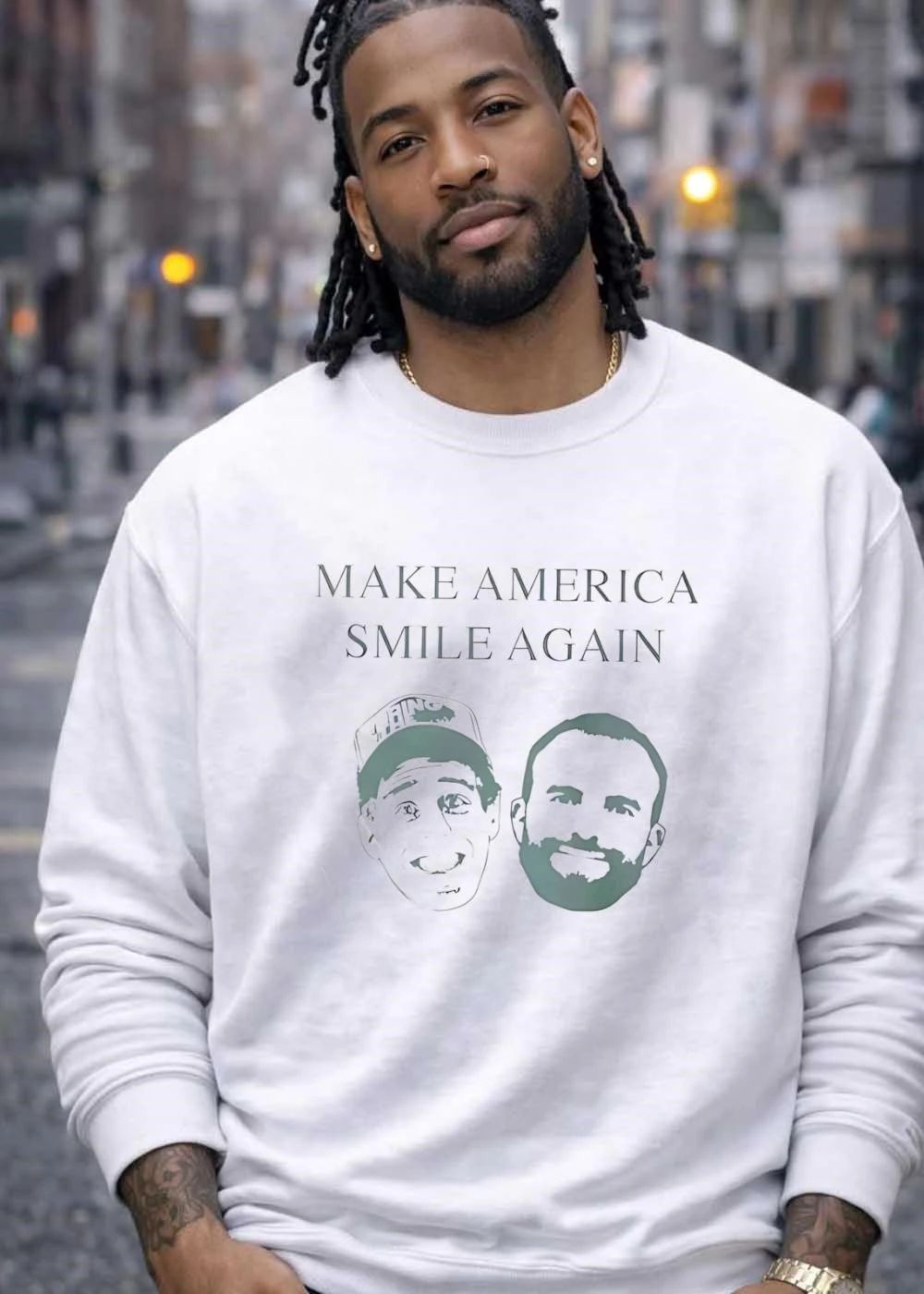 Tanner Smith and Connor Tomlinson make America smile again shirt
