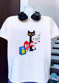 Pete The Cat Playing Red Guitar Volume Music shirt