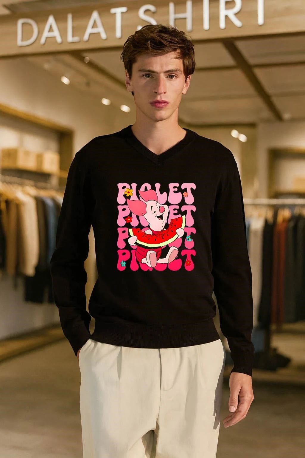 Piglet repeat cartoon cute shirt