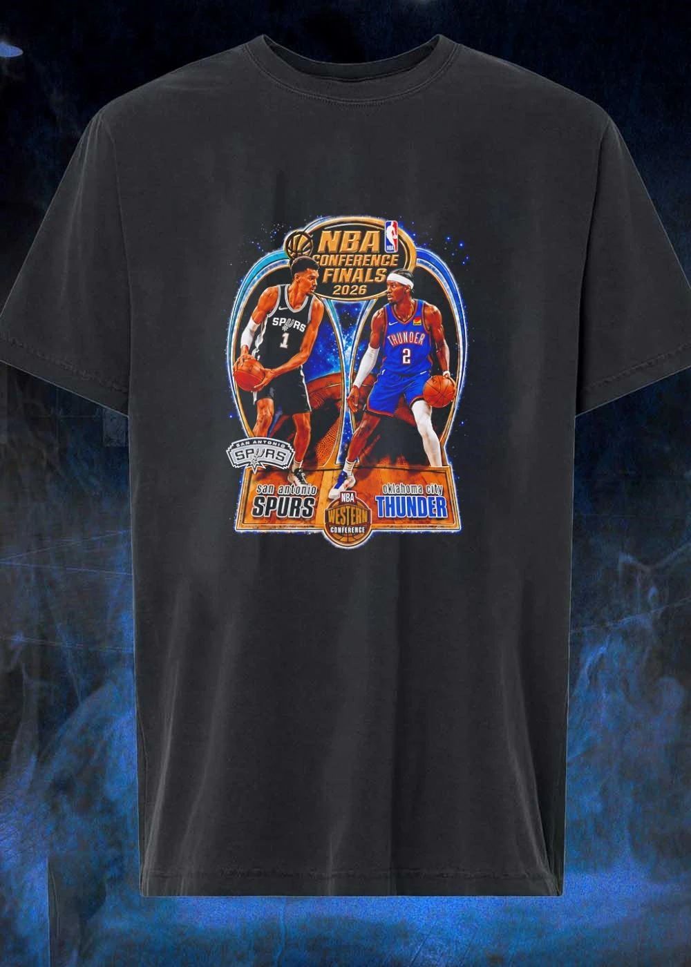 NBA Conference Finals 2026 Spurs Thunder shirt