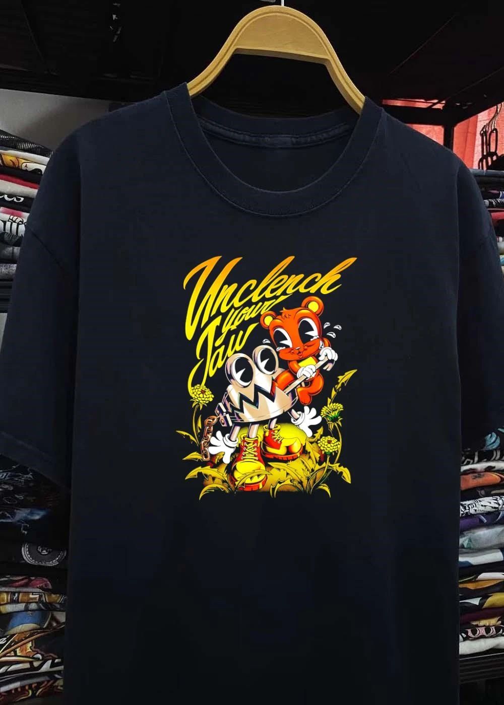 Unclench Your Jaw Bear And Metal Trap Cartoon shirt