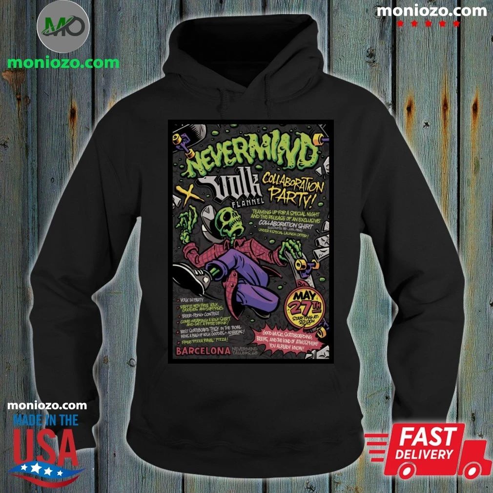 NEVERMIND × VOLK Barcelona May 27 2026 Poster Shirt