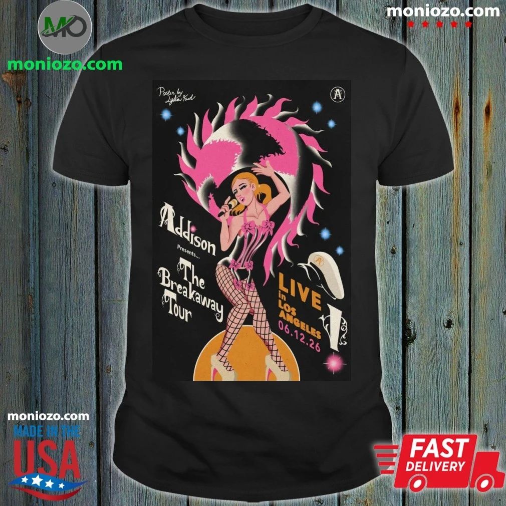 Original Addison Rae The Breakaway Tour 2026 Poster Graphic T-Shirt