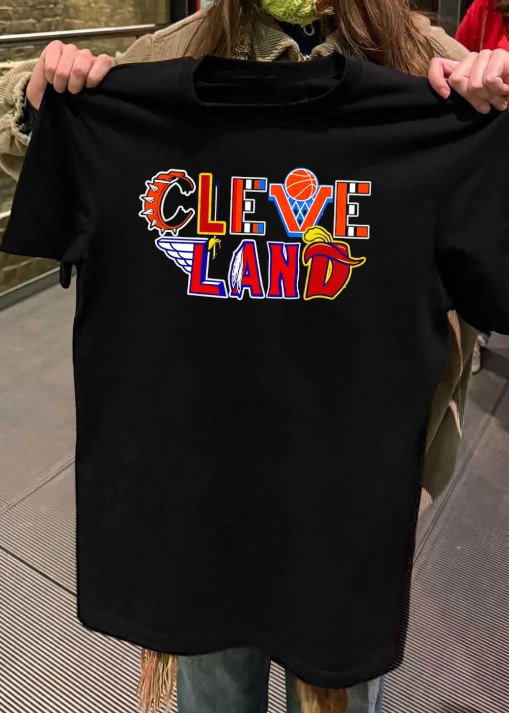 Cleveland Land Basketball Typography Multi shirt