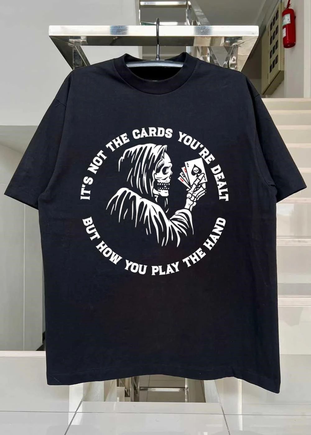 Grim Reaper Playing Cards How You Play The Hand T-Shirt
