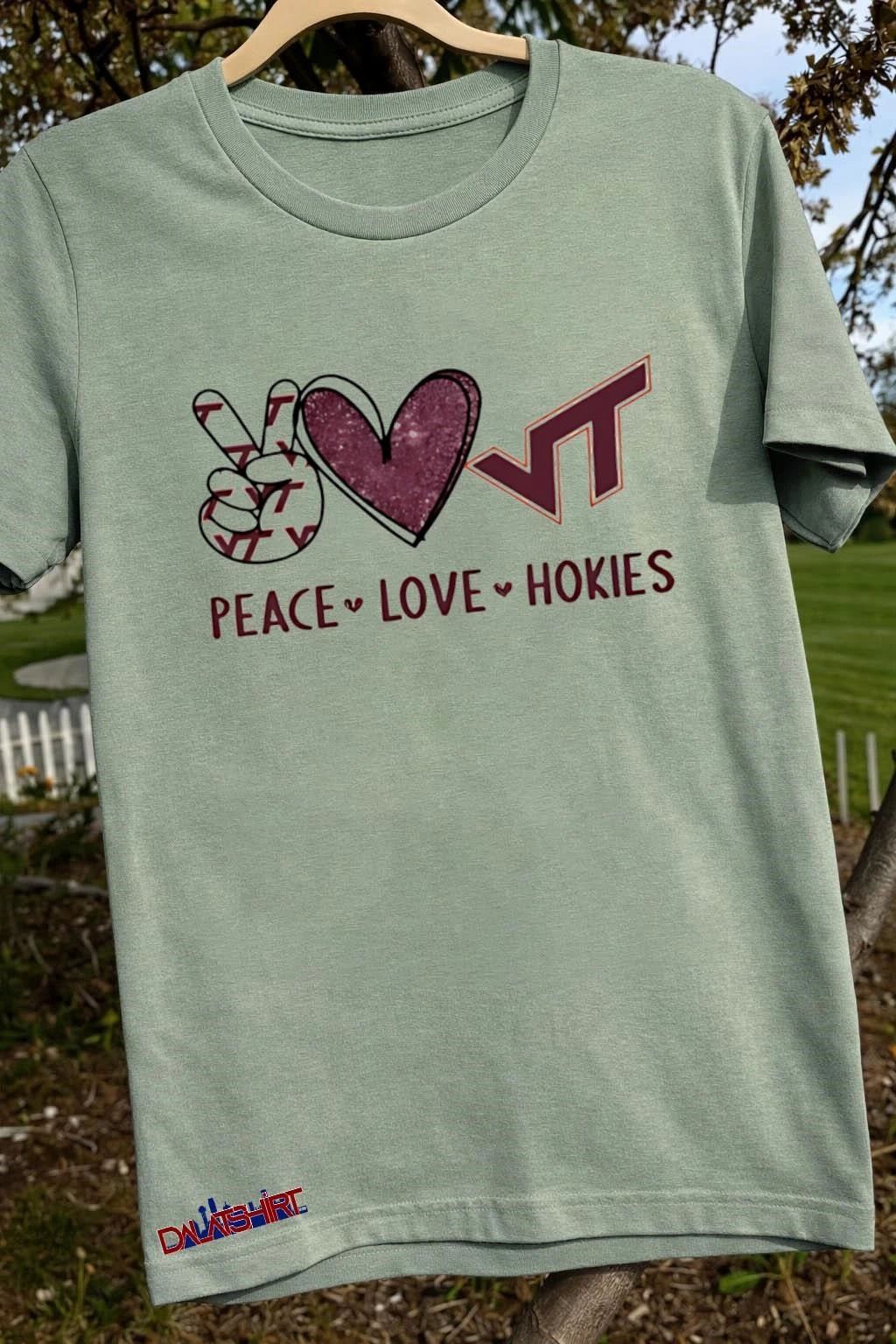 Peace love Virginia tech hokies shirt