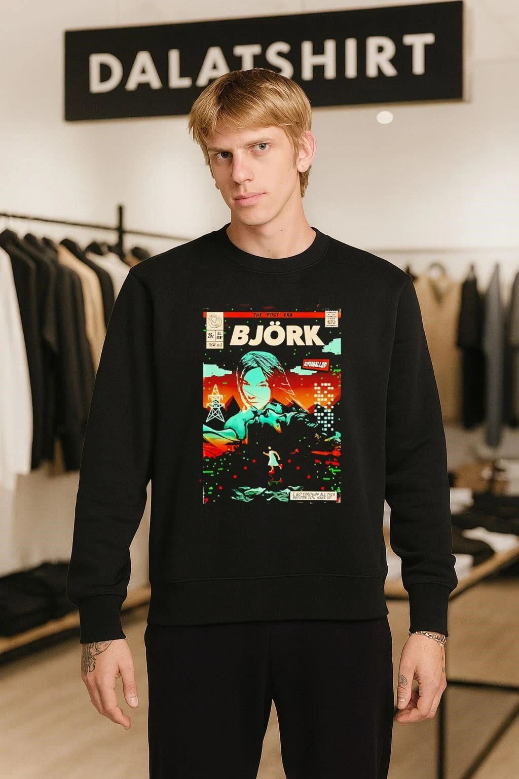 Bjork Comic Book Comfort Colors graphic shirt