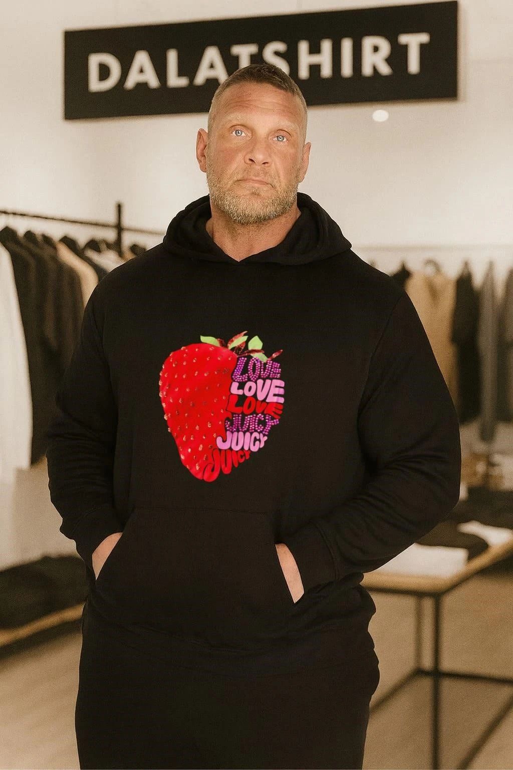 Love Love Love Juicy Juicy Juicy Strawberry Graphic shirt