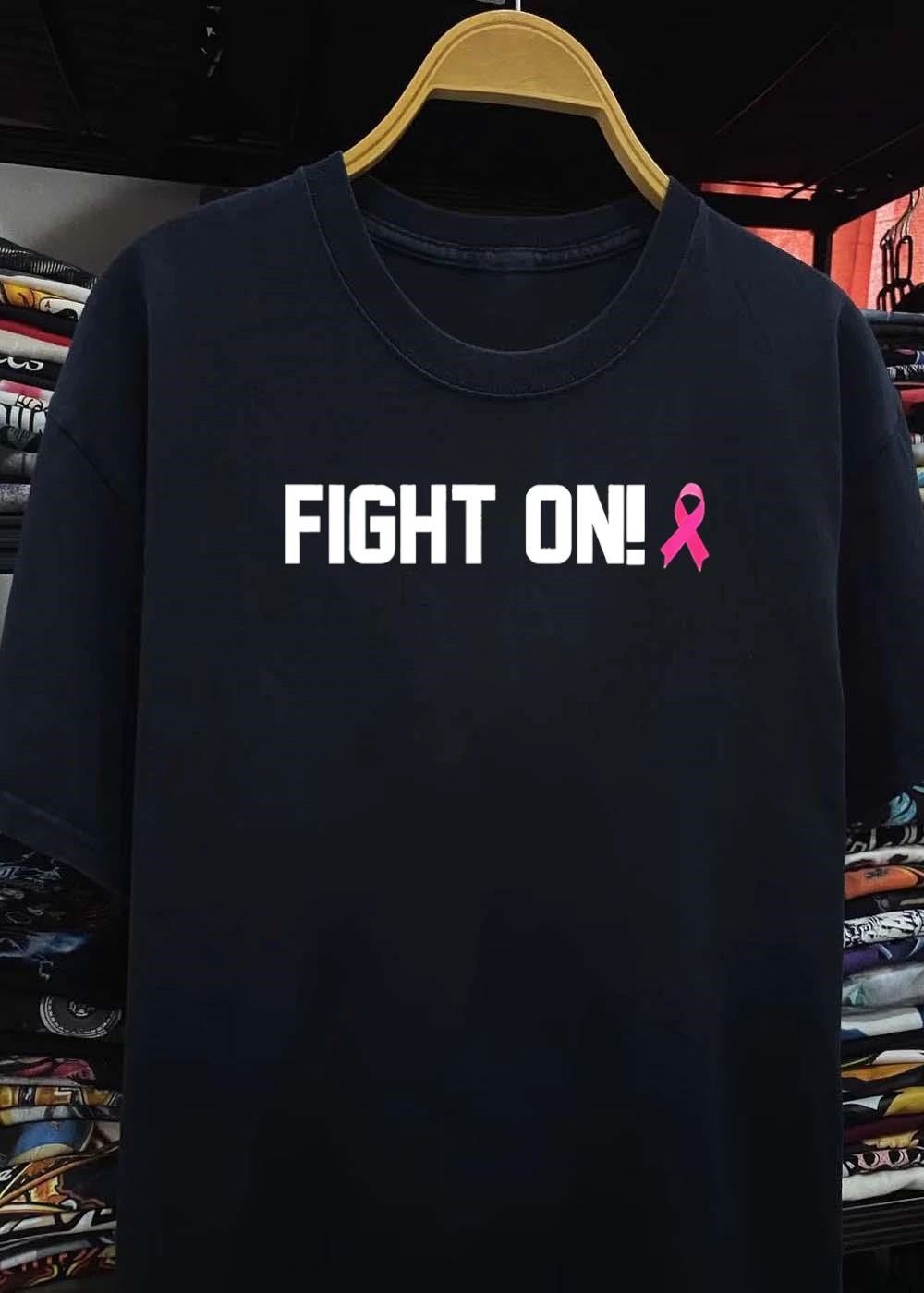 Sam Riegel fight on cancer awareness shirt