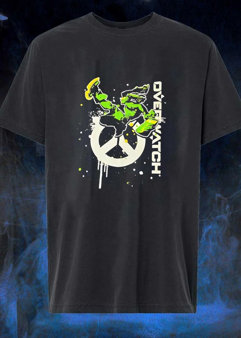 Overwatch Lucio Peace Sign Graffiti Splatter shirt