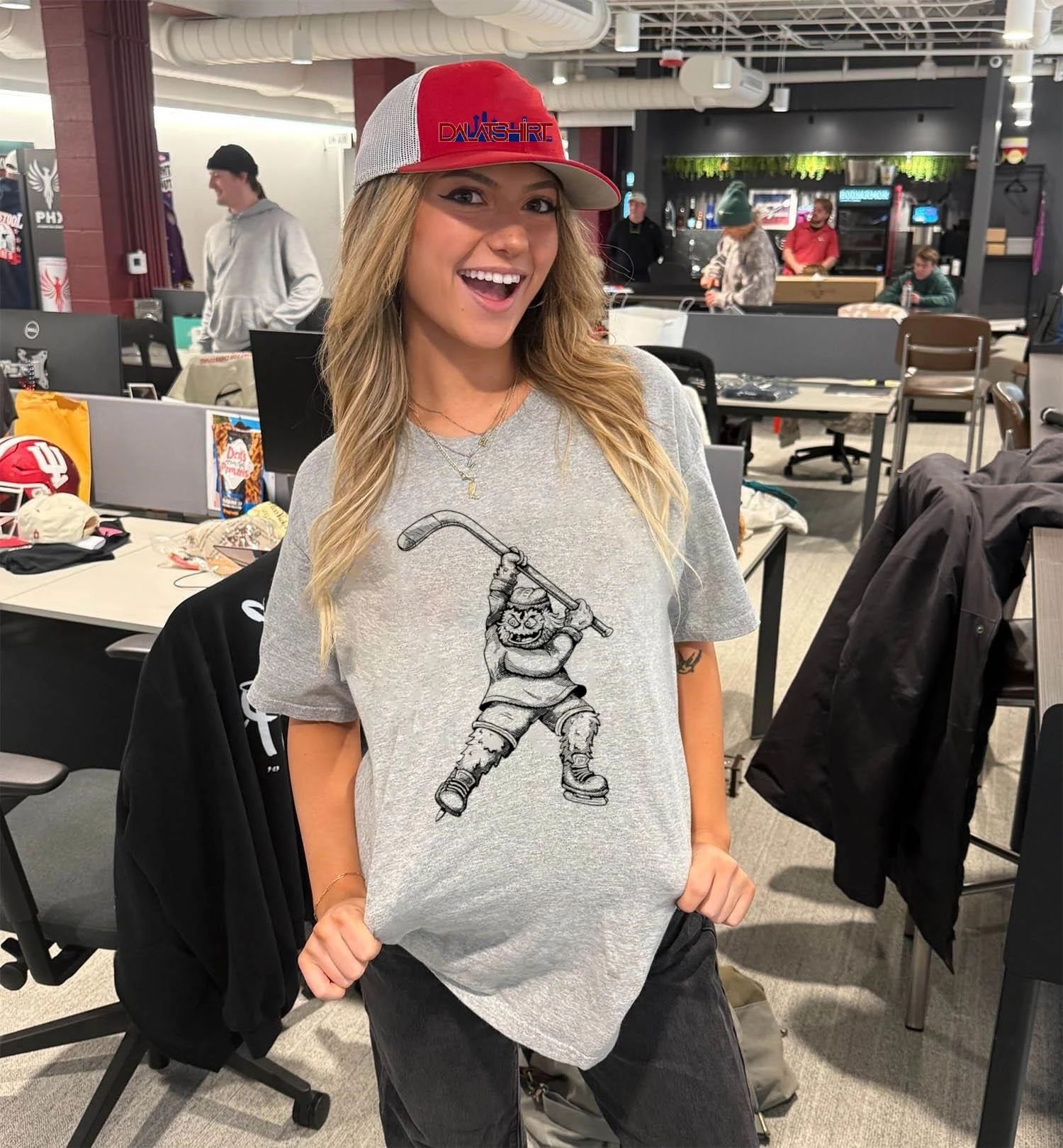 Gritty Philadelphia Hockey Player Monster Sketch Sport shirt