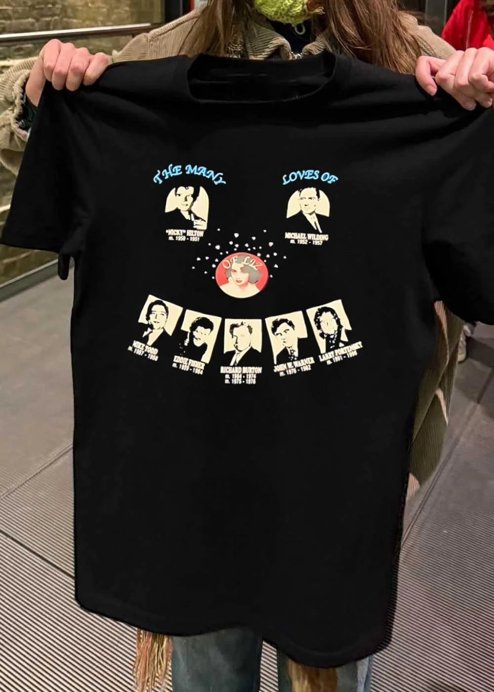 The Many Loves Of Liz Elizabeth Taylor Husbands T-Shirt