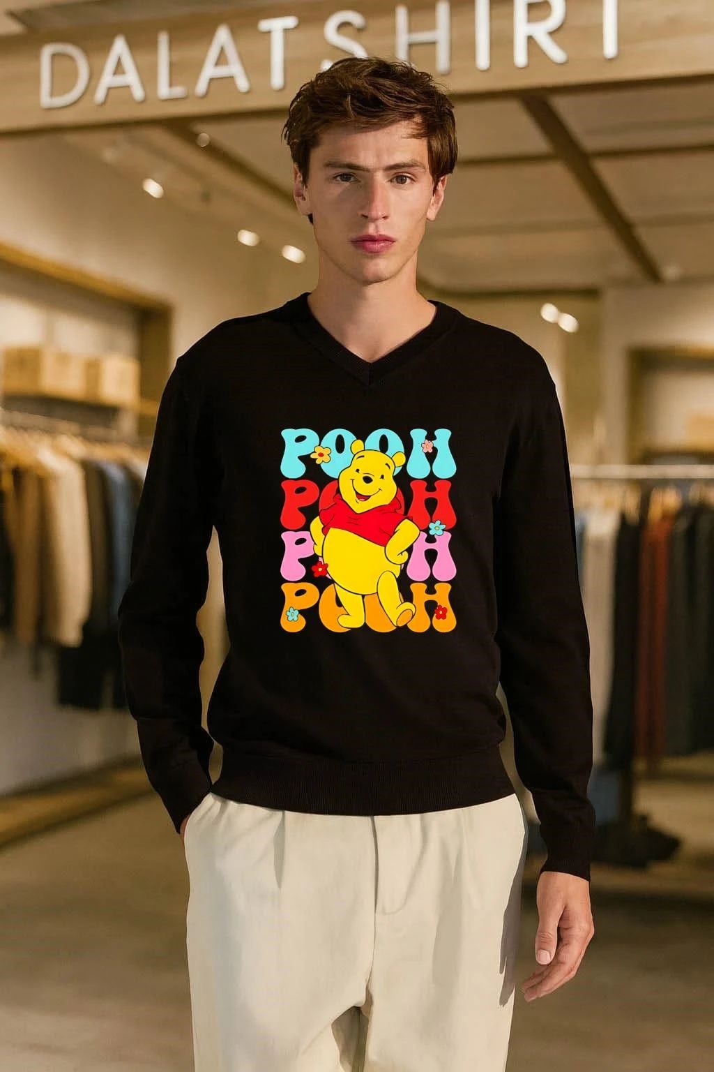 Pooh repeat cartoon cute shirt
