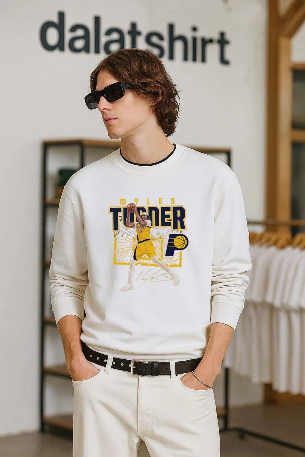 Myles Turner Indiana Pacers Shattered shirt