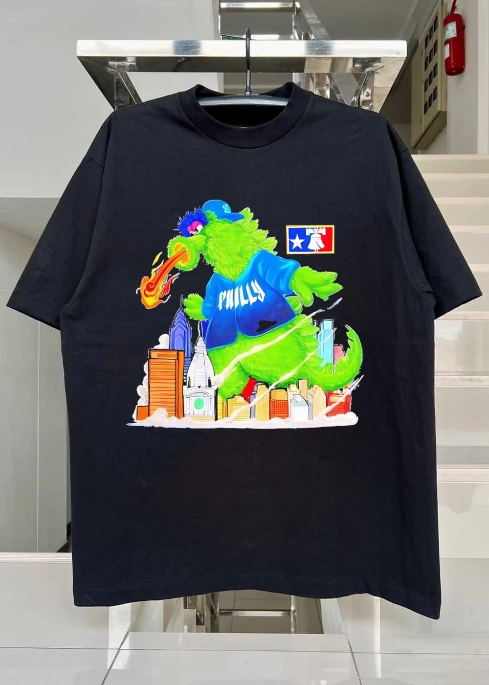 Philadelphia Phillies Phanatic mascot X Godzilla shirt