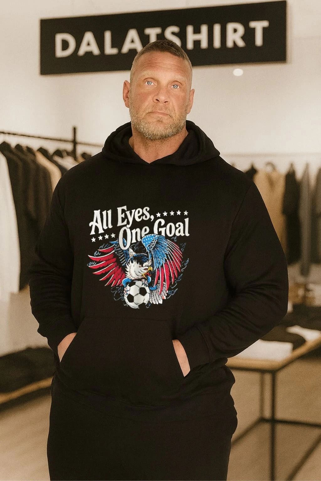 All Eyes One Goal Eagle Soccer Distressed shirt