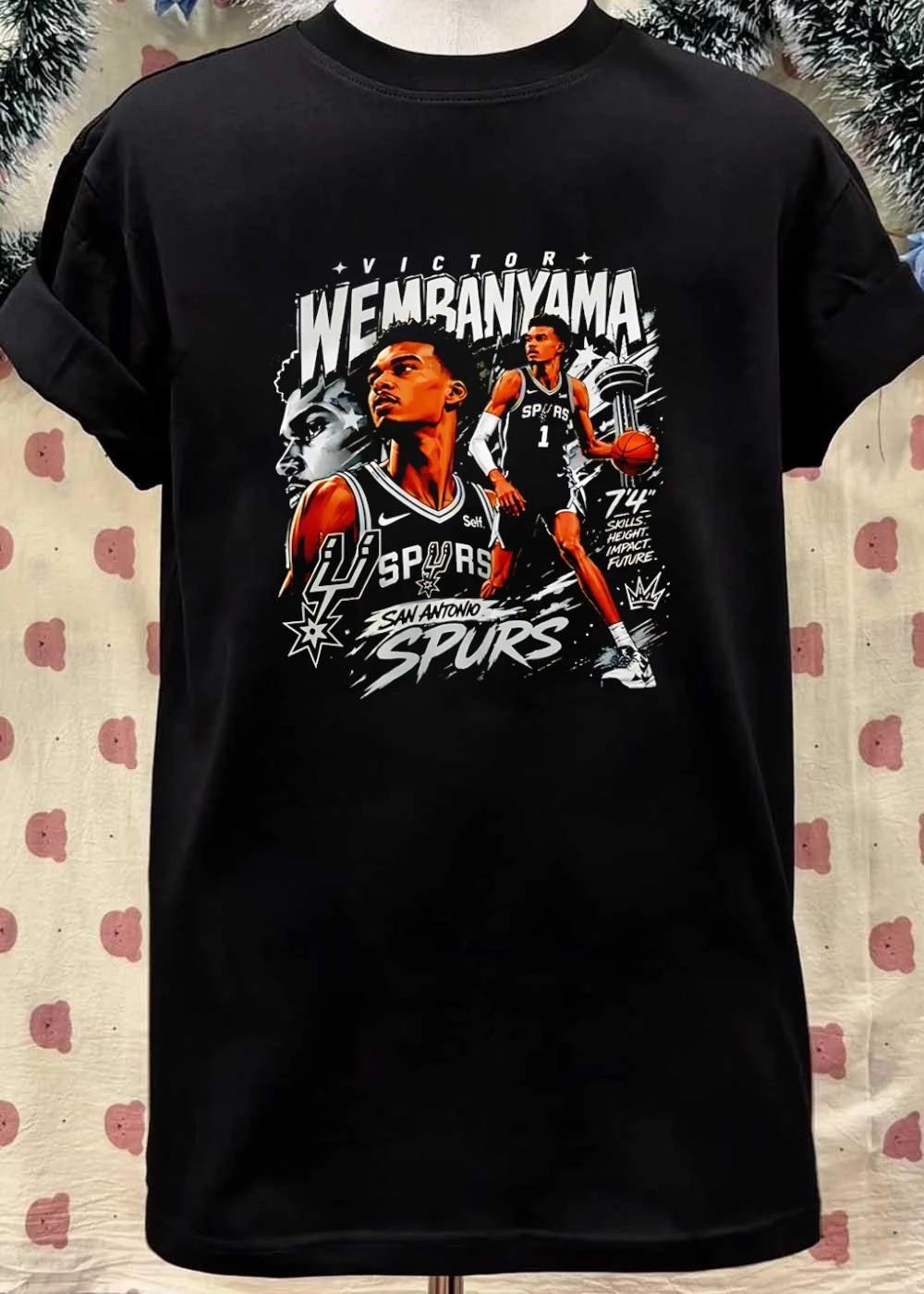 Victor Wembanyama San Antonio Spurs 7’4′ NBA Basketball Graphic T-Shirt
