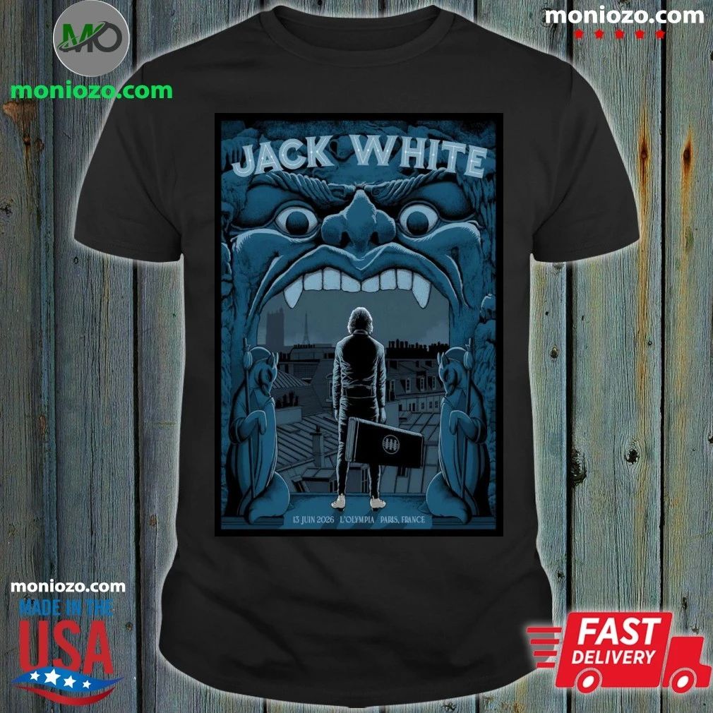 Original Jack White L’Olympia in Paris France June 13 2026 Poster T-Shirt