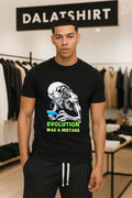 Evolution Was A Mistake Skeleton Zombie shirt