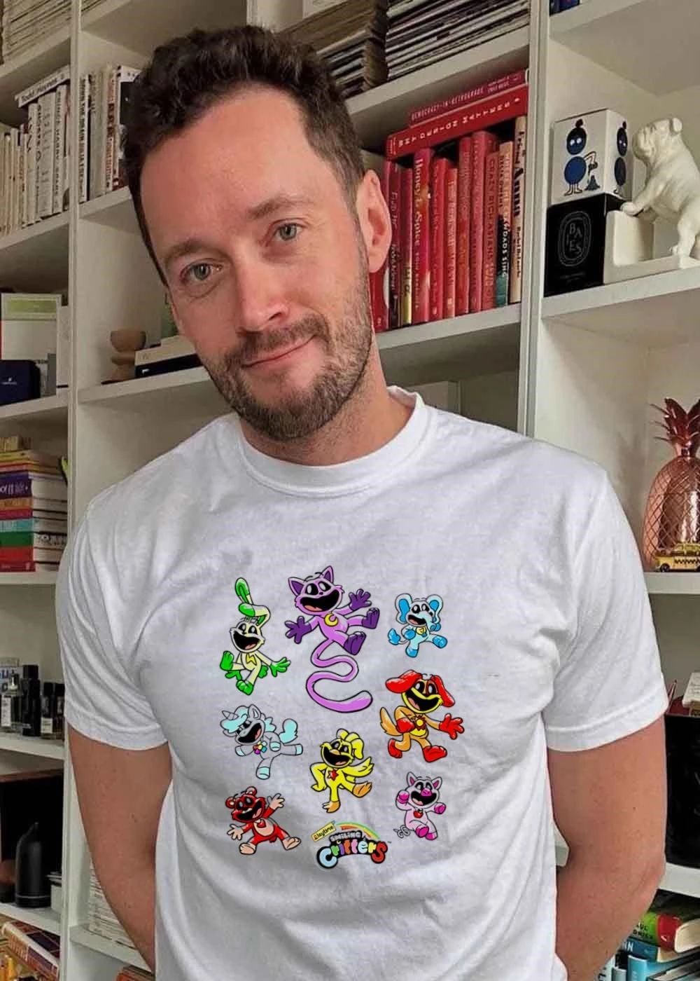 Poppy Playtime Chapter 3 Smiling Critters CatNap DogDay Hoppy Hopscotch Bubba Bubbaphant CraftyCorn Bobby BearHug PickyPiggy KickinChicken Cartoon Characters Fan Art Shirt