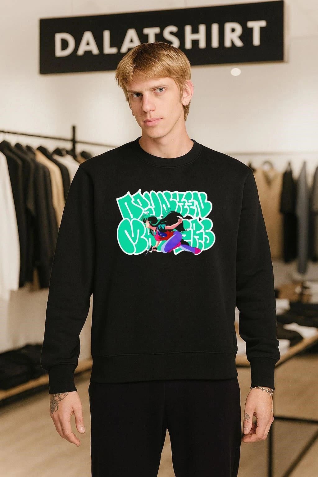Drunken Masters Anime Girl Green Graffiti shirt