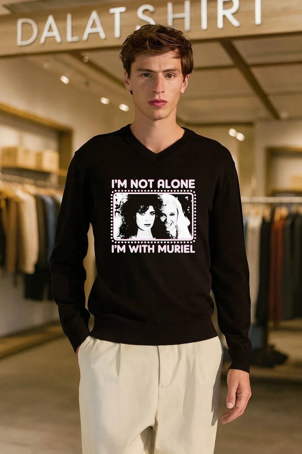 I’m Not Alone I’m With Muriel Two Women Marquee Graphic T-Shirt