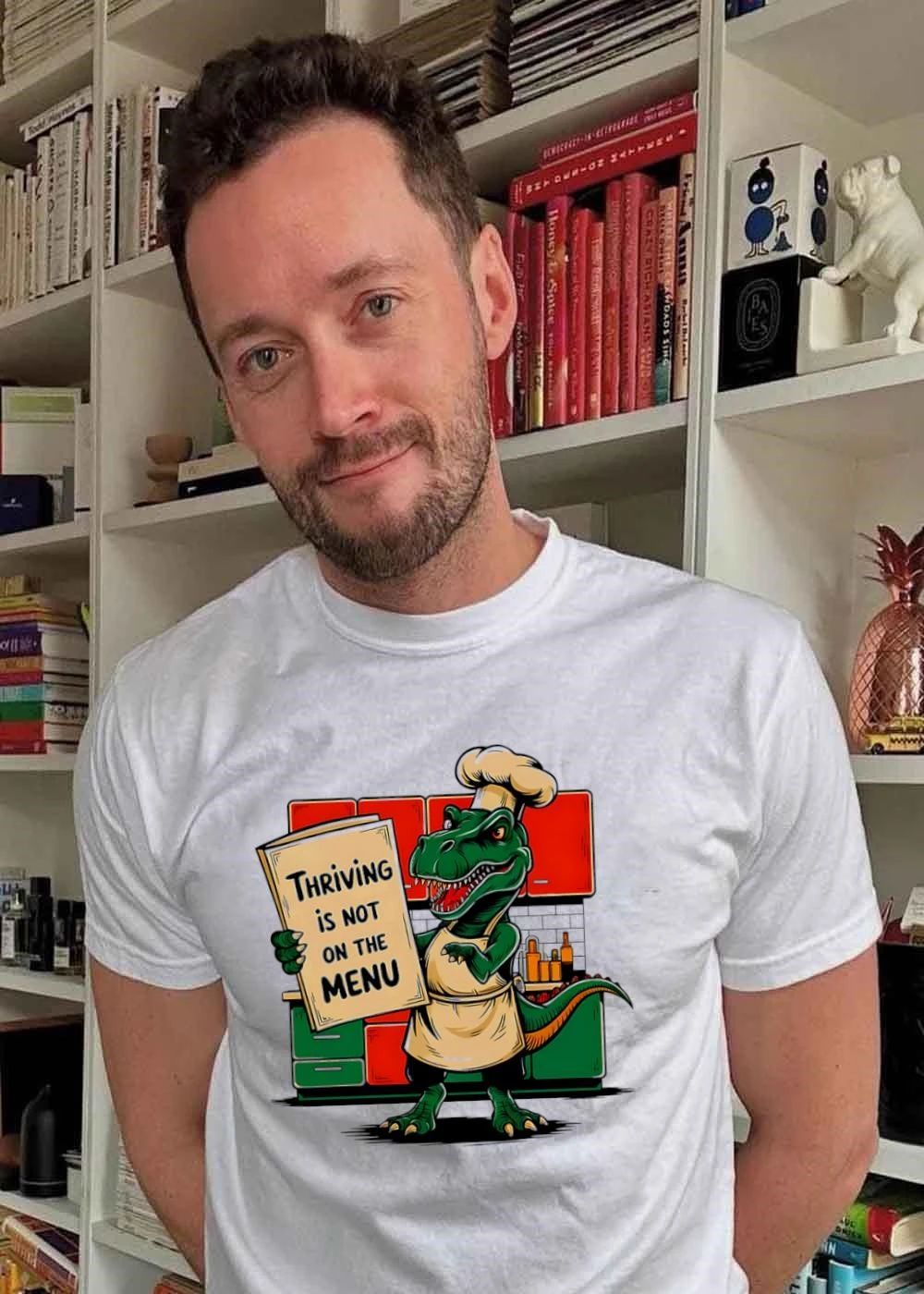 Thriving Is Not On The Menu Dinosaur Chef shirt