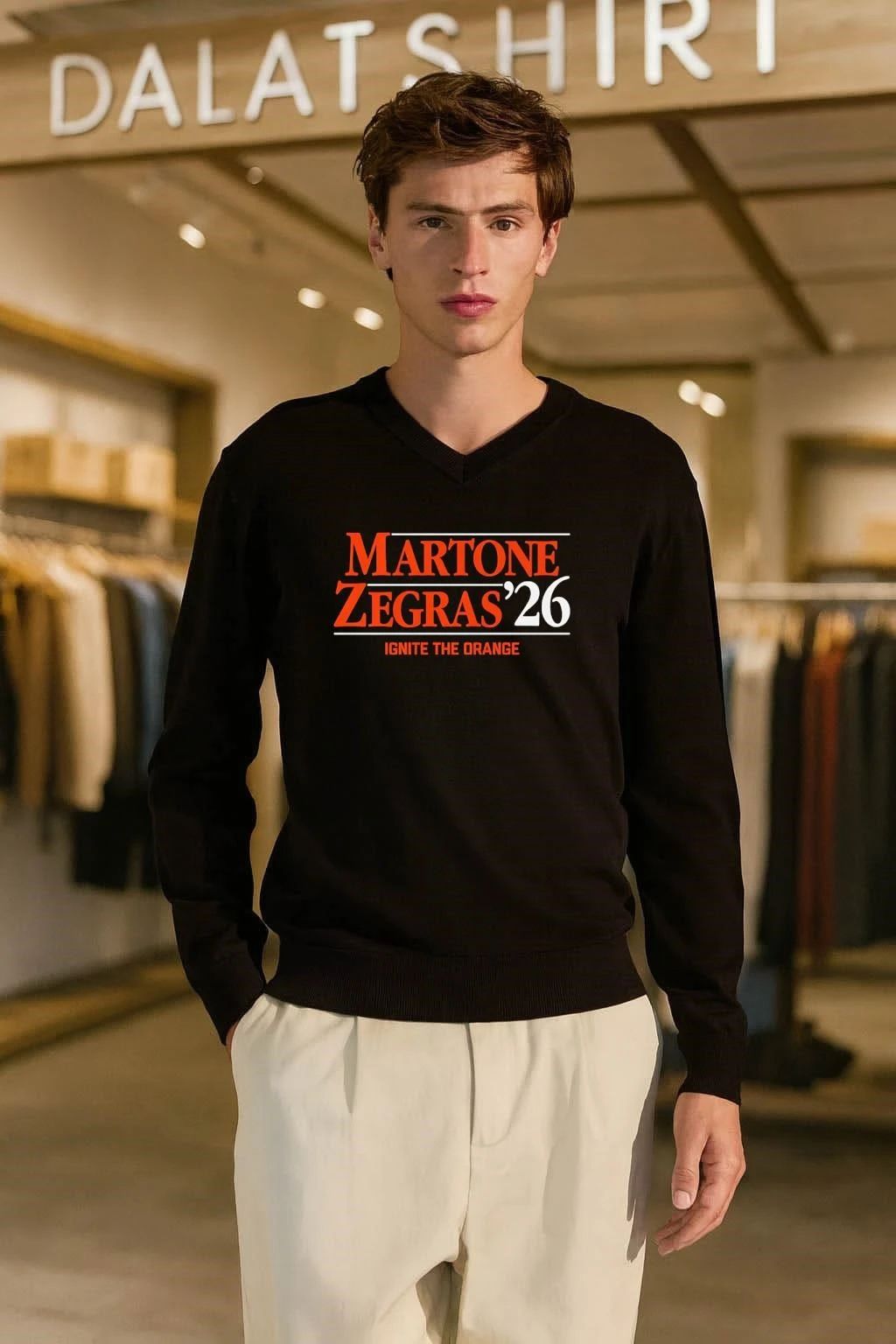 Martone Zegras ’26 Ignite The Orange Hockey Player Graphic shirt