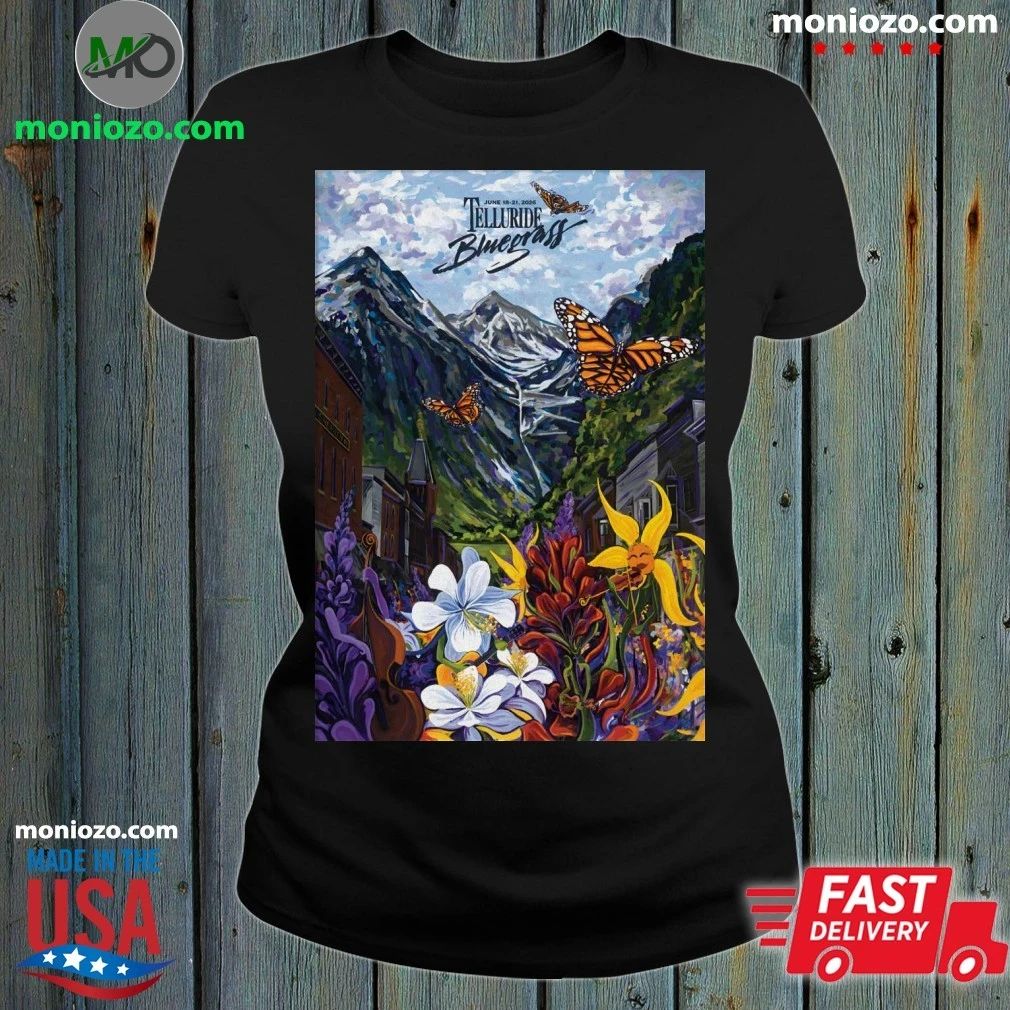 Original Telluride Bluegrass Festival June 18-21 2026 Ln Telluride CO Poster T-Shirt