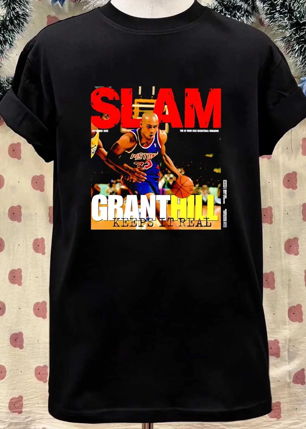 SLAM Grant Hill Keeps It Real Pistons Basketball shirt