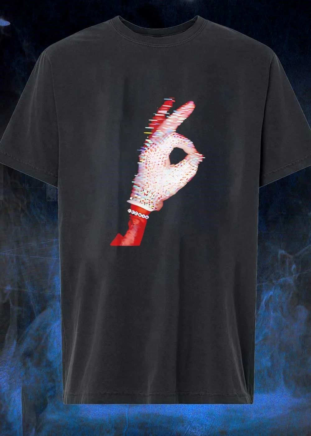 Michael Jackson Crystal Glove Peace Sign Glitch shirt