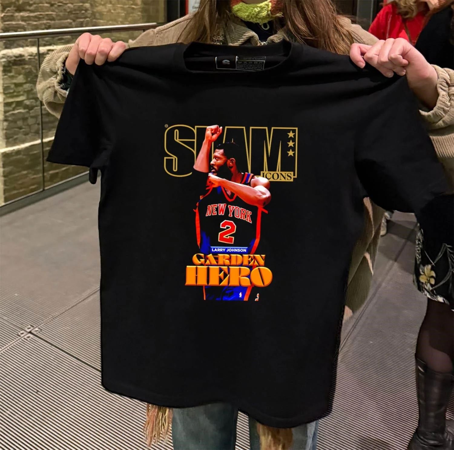 SLAM ICONS Larry Johnson Garden Hero New York 2 Basketball shirt