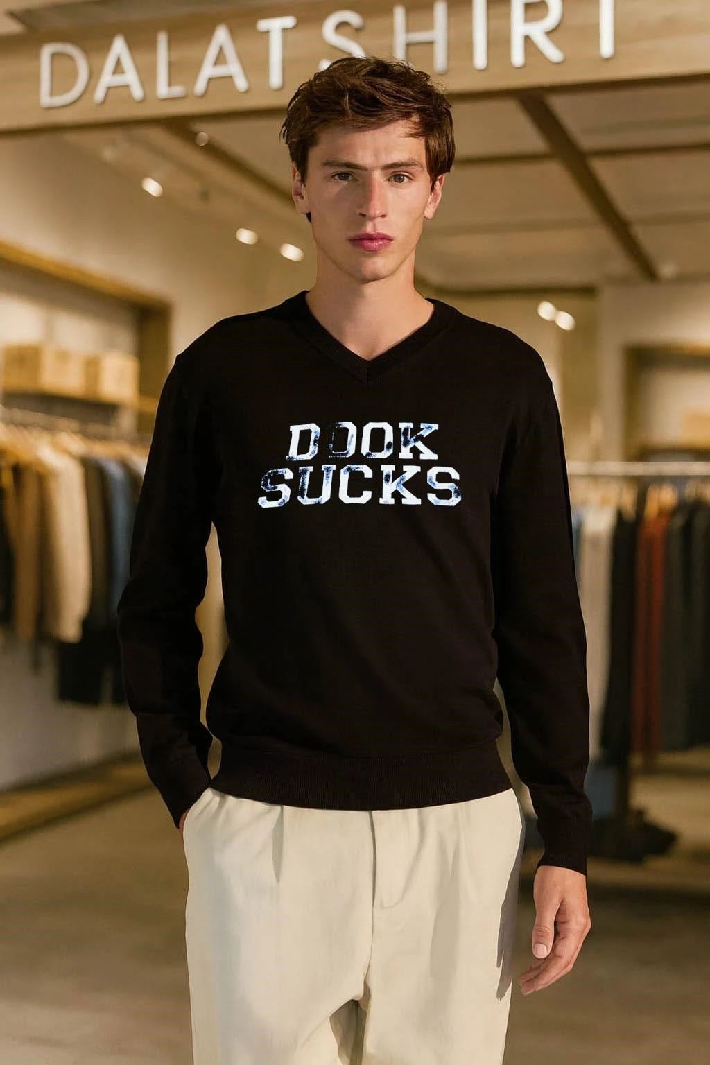 Dook Sucks Distressed Block shirt