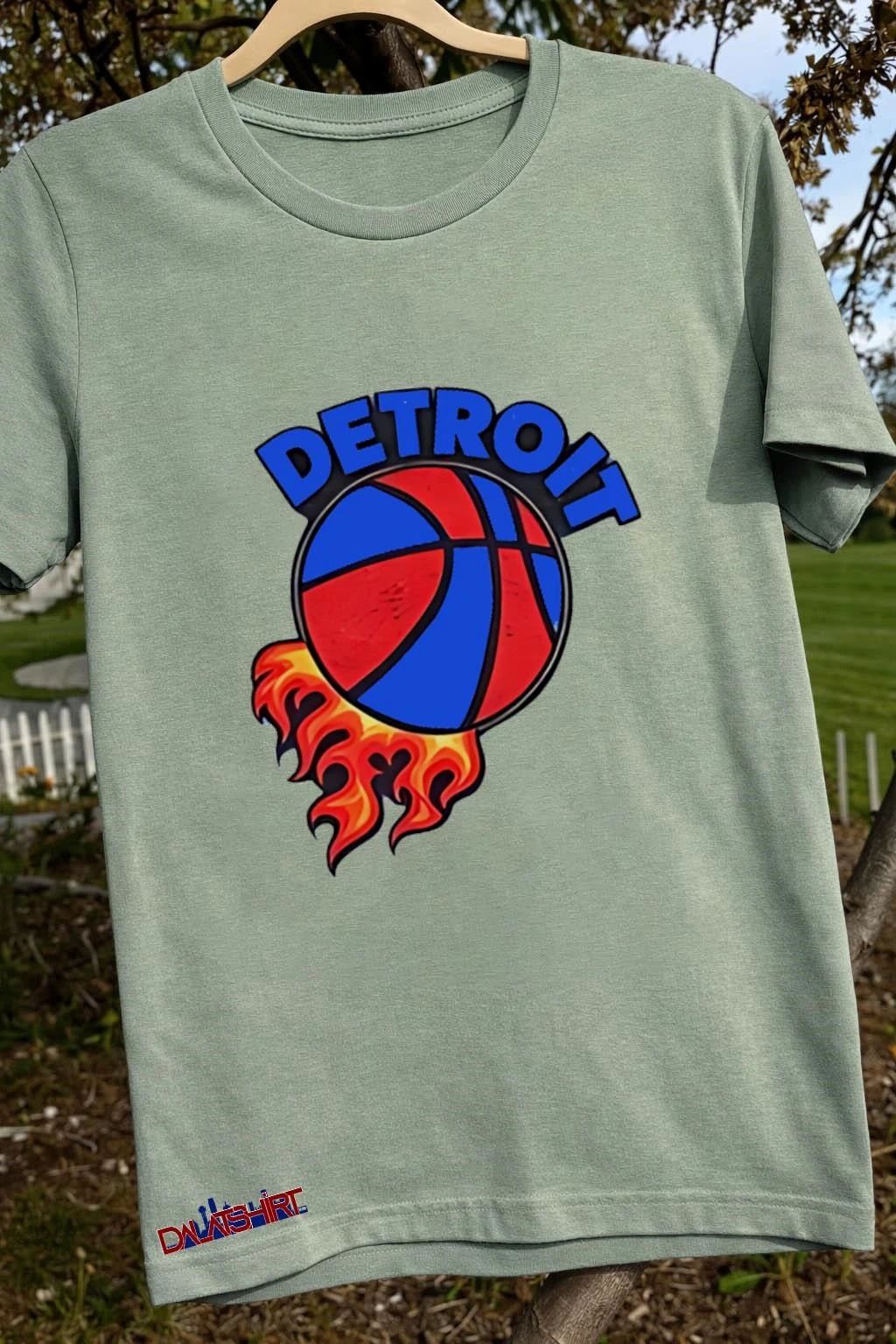 Detroit Pistons Basketball On Fire shirt