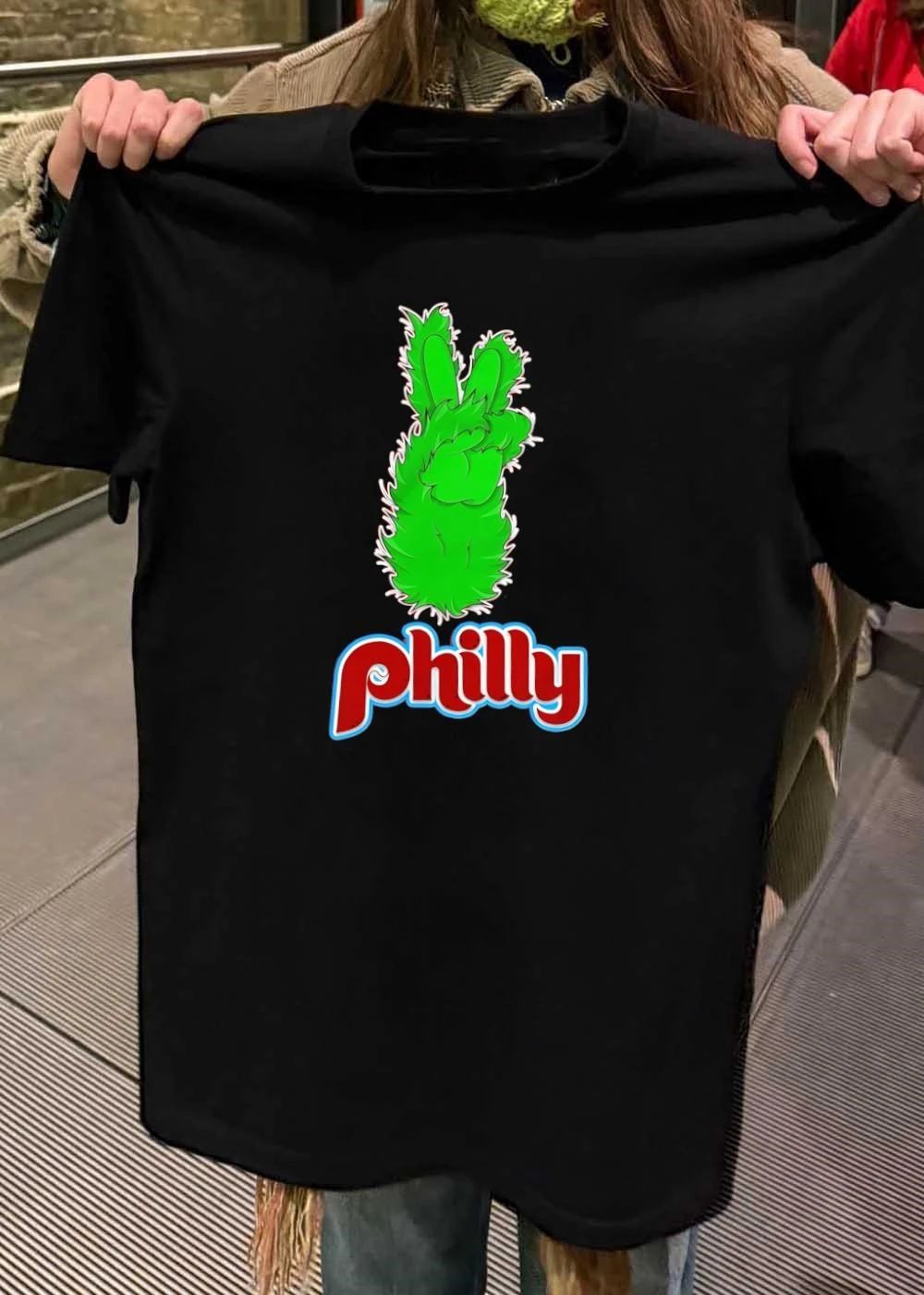 Grinch Hand Peace Sign Philly T-Shirt