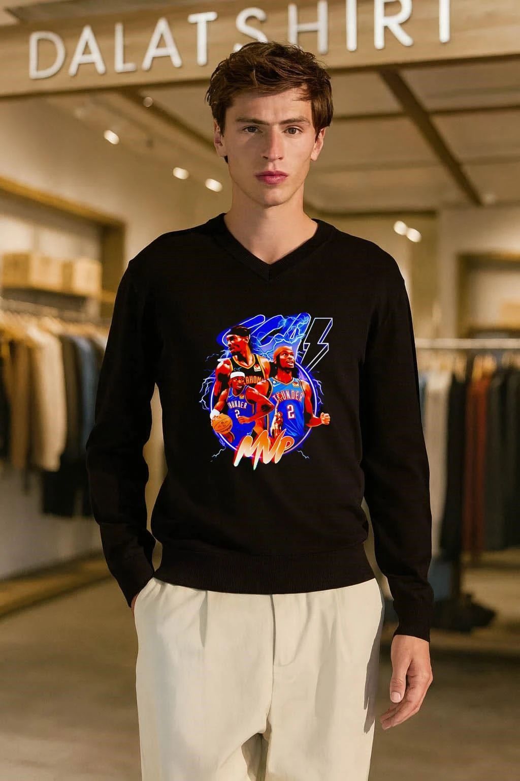 Shai Gilgeous-Alexander MVP Thunder shirt