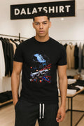 Millennium Falcon Death Star Battle Space Scene shirt