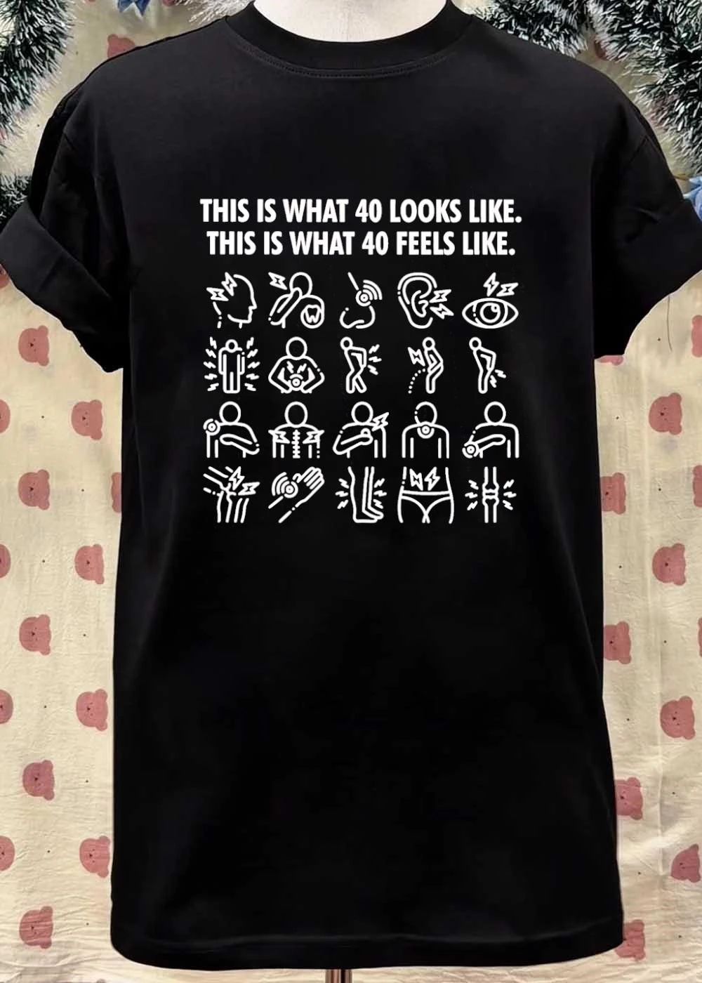 This Is What 40 Looks Like This Is What 40 Feels Like Body Aches Icons shirt